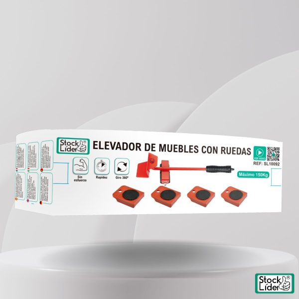 Elevador de muebles con ruedas