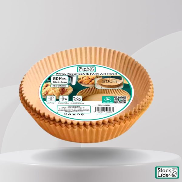 Papel redondo absorbente airfryer | Pack 6 unidades