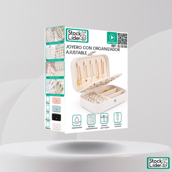 Joyero con organizador ajustable