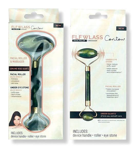 Masajeador facial. Rodillo de jade