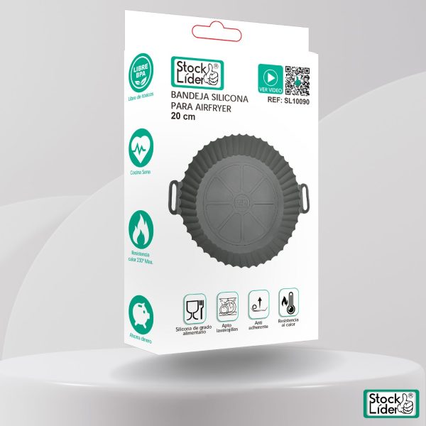 Bandeja silicona airfryer 20cm | Pack 6 unidades