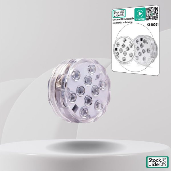 Lámpara LED sumergible con mando a distancia | Pack 6 unidades