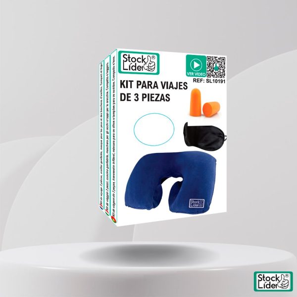 Kit para viajes de 3 piezas | Pack 10 unidades