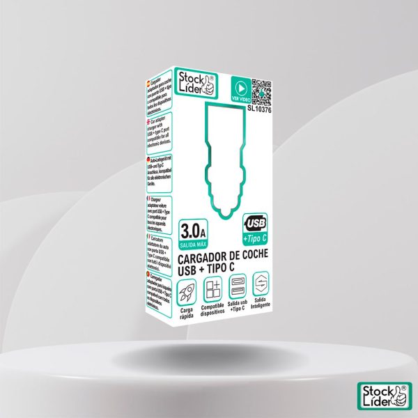 Cargador de coche USB + Tipo C | Pack 5 unidades