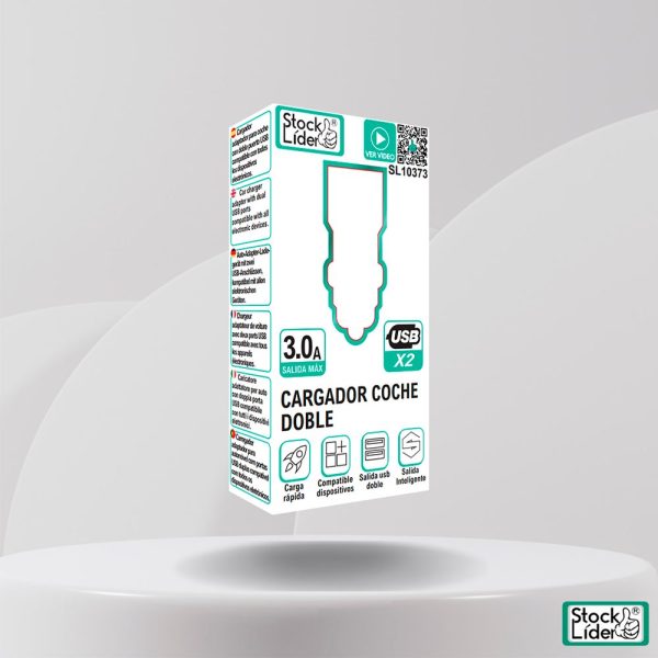 Cargador coche doble USB x2 | Pack 5 unidades