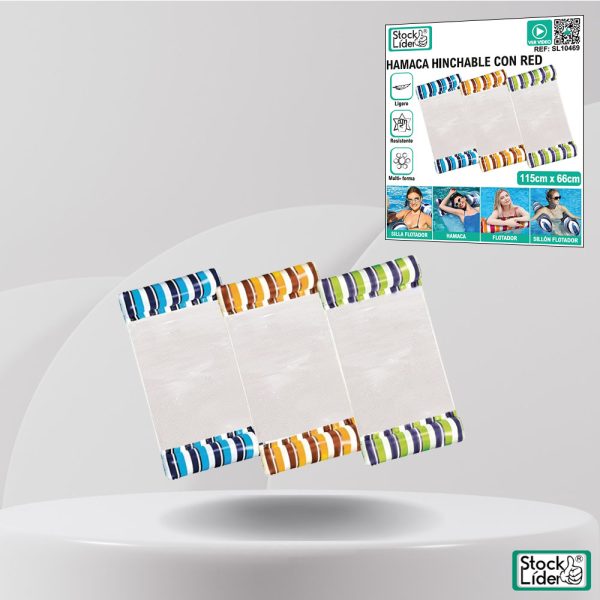 Hamaca hinchable con red